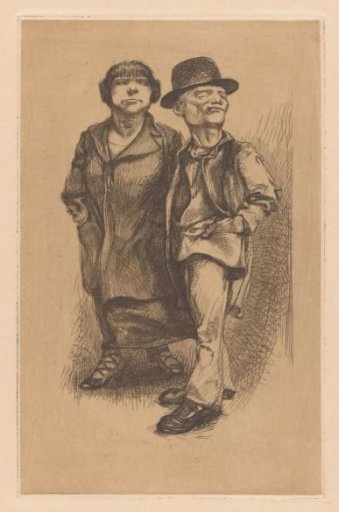 Man with Hat and Woman in Coat
