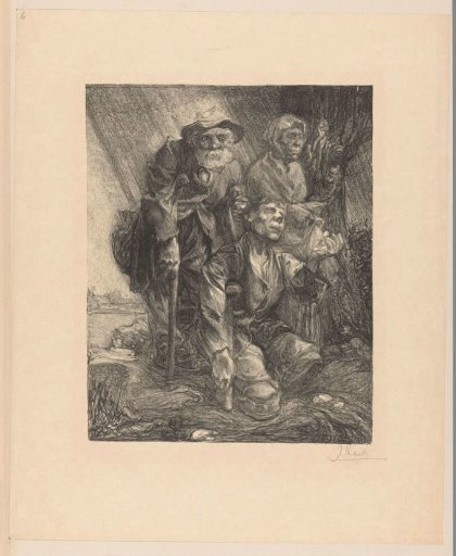 Three Beggars by a Tree