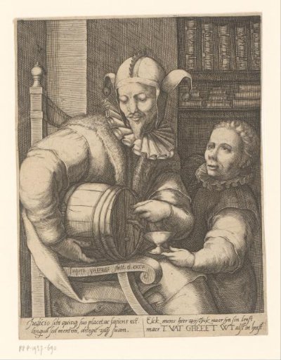 Jester with a Cask of Wine