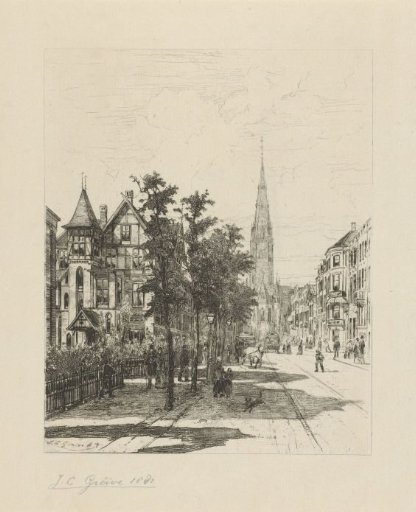 View of the Vondelstraat in Amsterdam