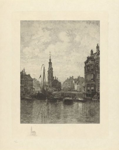View of the Muntplein in Amsterdam