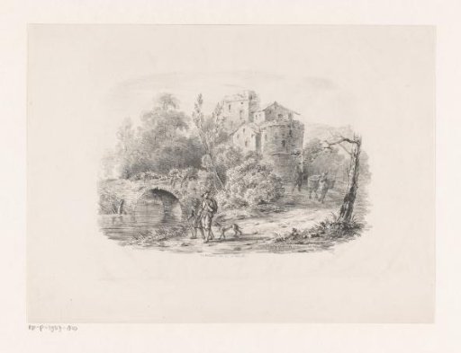 Landscape with Castle and Walkers