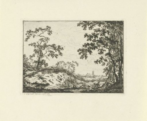 Landscape with mother, child and cattle