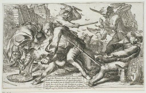 Satirical print on Münster, 1674