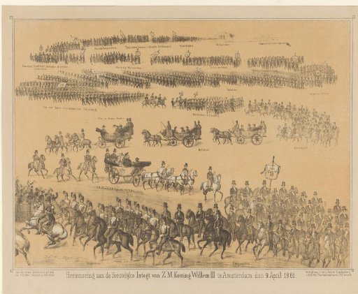 Commemoration of the festive entry of His Majesty William III in Amsterdam on 9 April 1861