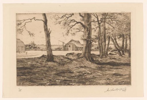 Landscape with farms