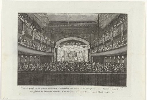 Interior of the theatre in Amsterdam