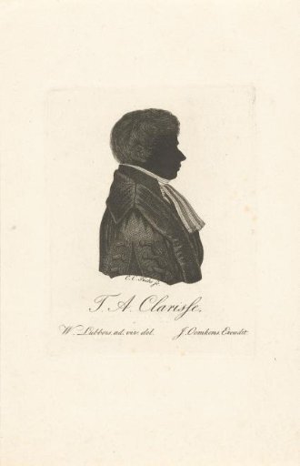Silhouette portrait of Theodorus Adrianus Clarisse