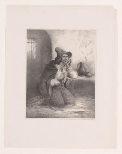 Prisoner with a rosary in his hand