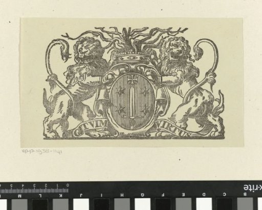 Vignette with the coat of arms of the city of Haarlem