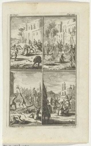 Four different scenes with martyrs