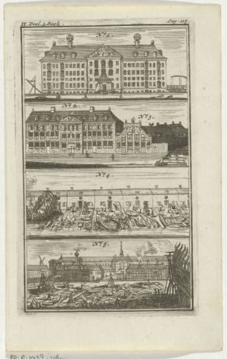Various buildings and shipyards in Amsterdam