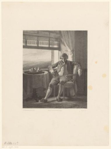 Man with a book at an open window