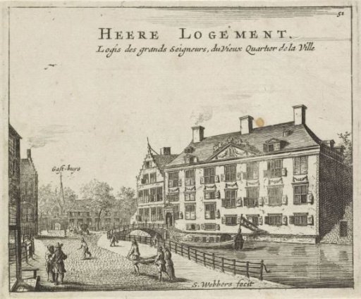 View of the Oudezijds Heerenlogement in Amsterdam