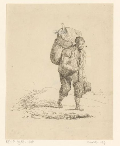 Fisherman Walking on the Beach