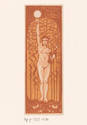 Naked woman with mirror and scales
