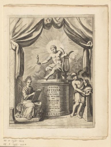 Apollo presents a sculpture to Maria de Wilde