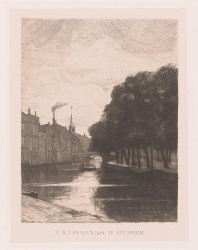 View of the Nieuwezijds Voorburgwal, at Amsterdam