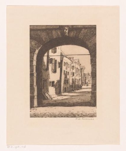View through a gate onto a street
