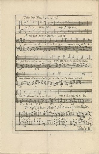 Sheet Music Tab. VII