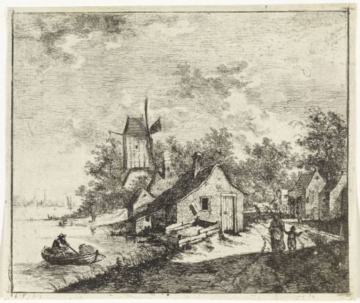 Village on a river
