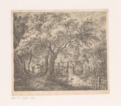 Watermill in a forest