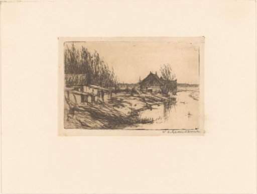 Barn by a ditch in Voorburg