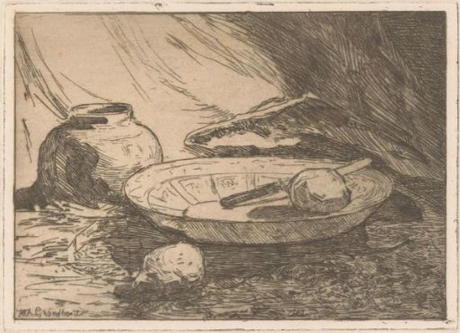 Still Life with Pot and Dish