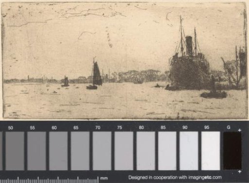 Ships on the Maas in Rotterdam