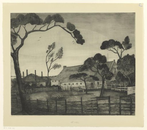 Dutch landscape with farm and meadow
