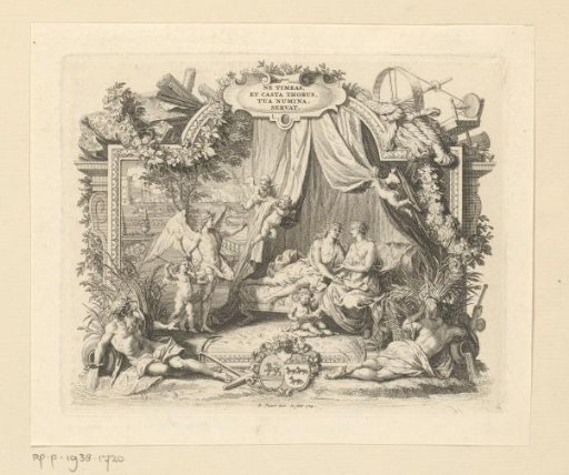 Allegorical representation on the occasion of the marriage of Jacob Dircksz van Lennep and Susanna Catharina de Wolff