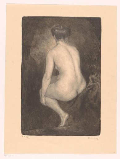 Seated nude woman