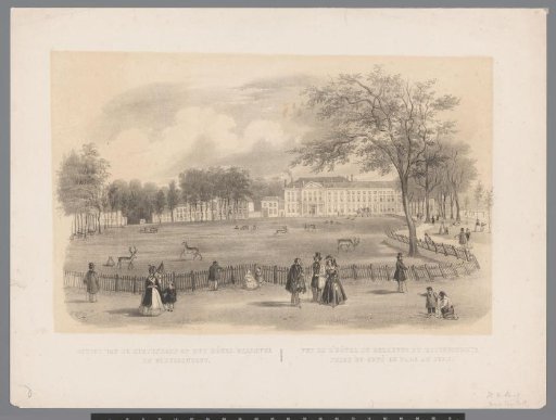 View of the Hertenkamp near Hotel Bellevue and Bezuidenhout