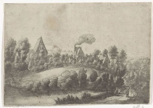 Landscape with a few houses