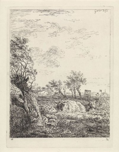 Sheep and a goat in a meadow