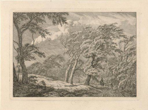 Landscape with storm and rain