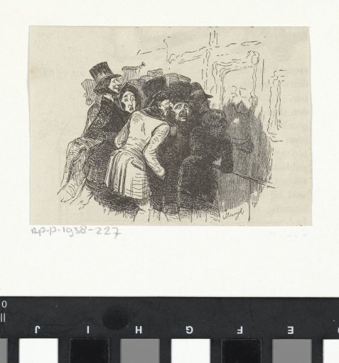 Visitors at an exhibition of paintings