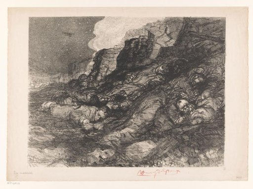 War Victims Lying on a Slope