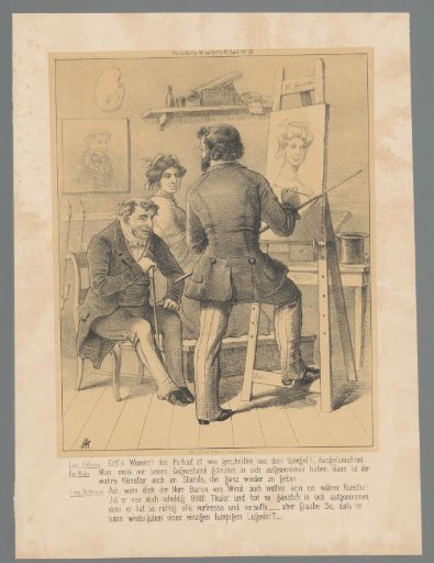 Painter portraying a man and a woman