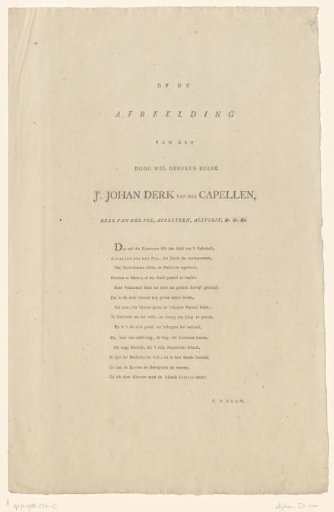 Praise Poem on the Politician Joan Derk van der Capellen tot den Pol