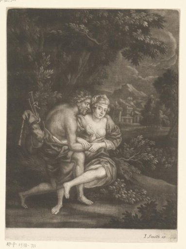 Courting Couple in a Wooded Landscape