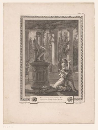 Two Women before a Statue