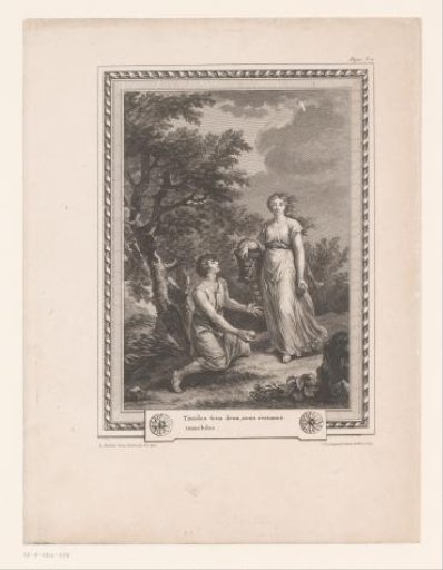 Kneeling Man before a Woman with a Basket