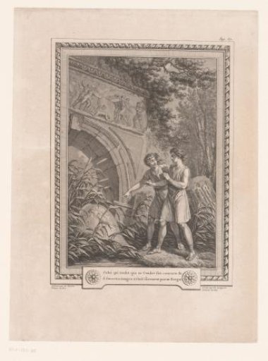 Two Men before a Ruin of a Gate