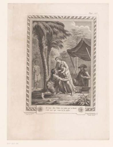 Woman with Child before a Kneeling Man