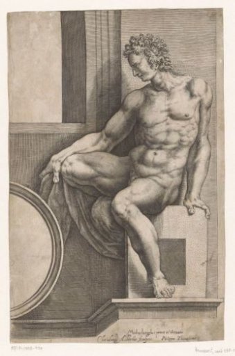 Seated Nude from the Sistine Chapel