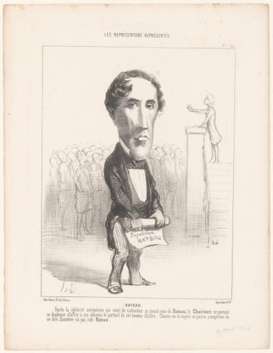 Caricature of Pierre-Lamotte Rateau