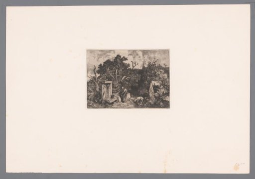 Landscape with a woman at a well
