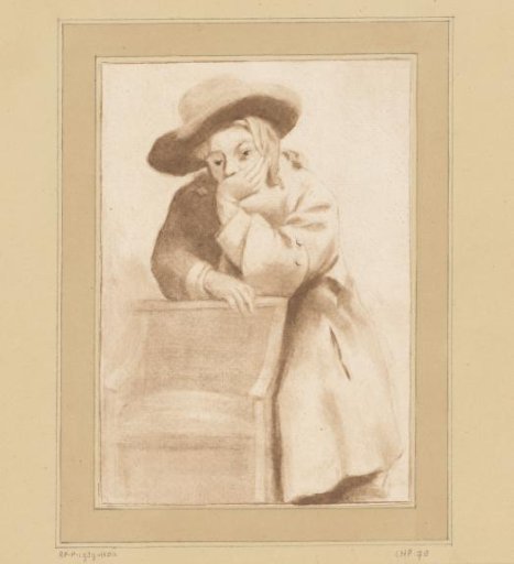 Boy Leaning on a Chair