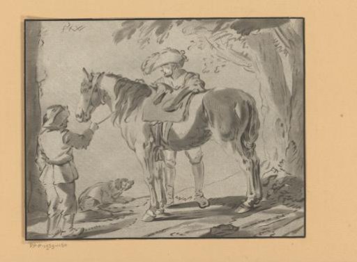 Two Men with a Horse
